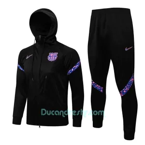 FC Barcelona Komplet Jakne za Trening s Kapuljačom 2022/23 Crno FC Barcelona Komplet Jakne za Trening s Kapuljačom 2022/23 Crno