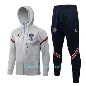 Paris Saint-Germain Komplet Jakne za Trening s Kapuljačom 2022/23 Svijetlo-Siva Paris Saint-Germain Komplet Jakne za Trening s Kapuljačom 2022/23 Svijetlo-Siva