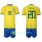 Dres Brazil Vinicius Junior 20 Dječji Domaći SP 2022