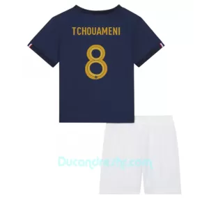 Dres Francuska Aurélien Tchouaméni 8 Dječji Domaći SP 2022 Dres Francuska Aurélien Tchouaméni 8 Dječji Domaći SP 2022