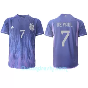 Dres Argentina Rodrigo de Paul 7 Gostujući SP 2022 Dres Argentina Rodrigo de Paul 7 Gostujući SP 2022