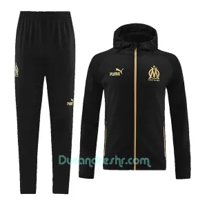 Olympique Marseille Komplet Jakne za Trening s Kapuljačom 2022/23 Crno Olympique Marseille Komplet Jakne za Trening s Kapuljačom 2022/23 Crno