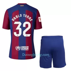 Dres FC Barcelona Pablo Torre 32 Dječji Domaći 2023/24 Dres FC Barcelona Pablo Torre 32 Dječji Domaći 2023/24