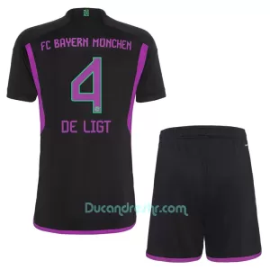 Dres FC Bayern Munich Matthijs de Ligt 4 Dječji Gostujući 2023/24 Dres FC Bayern Munich Matthijs de Ligt 4 Dječji Gostujući 2023/24