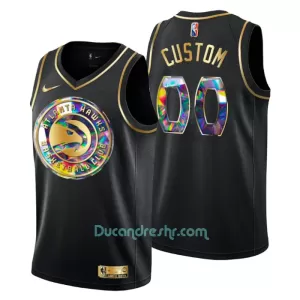Dres za Košarku Atlanta Hawks Diamond Edition Swingman Crno Dres za Košarku Atlanta Hawks Diamond Edition Swingman Crno