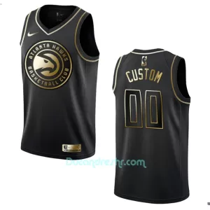 Dres za Košarku Atlanta Hawks Golden Edition Swingman Crno Dres za Košarku Atlanta Hawks Golden Edition Swingman Crno