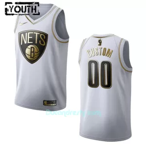 Dres za Košarku Brooklyn Nets Dječji Golden Edition Swingman Bijela Dres za Košarku Brooklyn Nets Dječji Golden Edition Swingman Bijela
