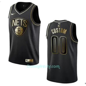 Dres za Košarku Brooklyn Nets Golden Edition Swingman Crno