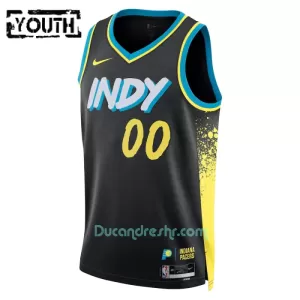 Dres za Košarku Indiana Pacers Dječji City Edition Swingman 2023/24 Crno