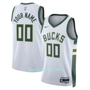 Dres za Košarku Milwaukee Bucks Association Edition Swingman 2023/24 Bijela Dres za Košarku Milwaukee Bucks Association Edition Swingman 2023/24 Bijela