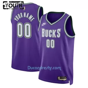 Dres za Košarku Milwaukee Bucks Dječji Classic Edition Swingman Ljubičasta Dres za Košarku Milwaukee Bucks Dječji Classic Edition Swingman Ljubičasta