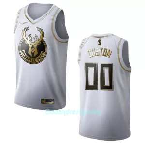 Dres za Košarku Milwaukee Bucks Golden Edition Swingman Bijela Dres za Košarku Milwaukee Bucks Golden Edition Swingman Bijela