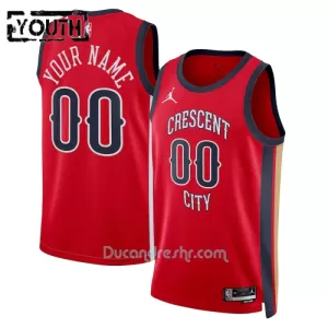 Dres za Košarku New Orleans Pelicans Dječji Statement Edition Swingman 2023/24 Crvena