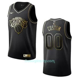 Dres za Košarku New York Knicks Golden Edition Swingman Crno Dres za Košarku New York Knicks Golden Edition Swingman Crno