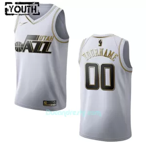 Dres za Košarku Utah Jazz Dječji Golden Edition Swingman Bijela