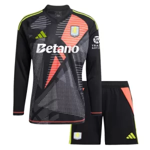 Dres Aston Villa Golmanski Dječji 2024/25 Dugi Rukav Crno Dres Aston Villa Golmanski Dječji 2024/25 Dugi Rukav Crno