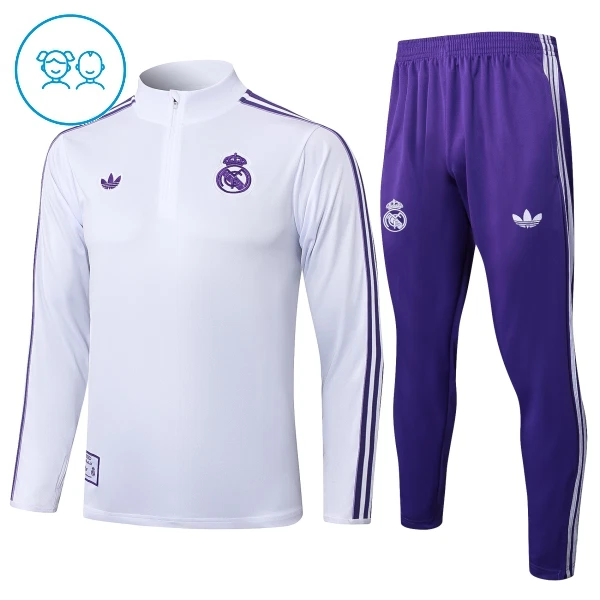 Real Madrid Komplet Trenirke za Treniranje Dječji 2025/26 Bijela Real Madrid Komplet Trenirke za Treniranje Dječji 2025/26 Bijela