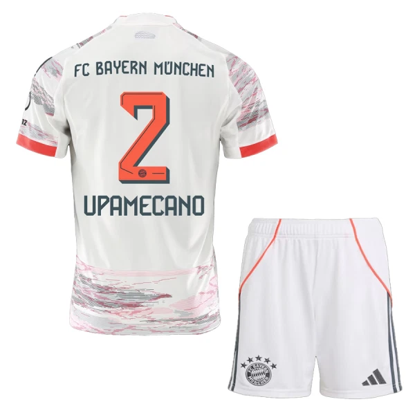 Dres FC Bayern Munich Dayot Upamecano 2 Dječji Gostujući 2025/26 Dres FC Bayern Munich Dayot Upamecano 2 Dječji Gostujući 2025/26