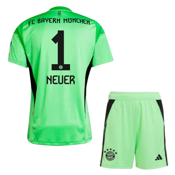 Dres FC Bayern Munich Manuel Neuer 1 Golmanski Dječji 2025/26 Zelena Dres FC Bayern Munich Manuel Neuer 1 Golmanski Dječji 2025/26 Zelena