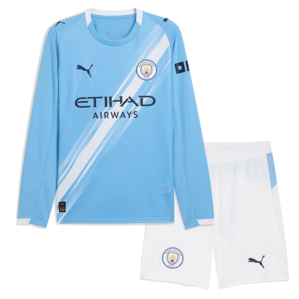 Dres Manchester City Dječji Domaći 2025/26 Dugi Rukav Dres Manchester City Dječji Domaći 2025/26 Dugi Rukav