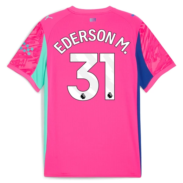 Dres Manchester City Ederson Moraes M. 31 Golmanski 2025/26 Ružičasta Dres Manchester City Ederson Moraes M. 31 Golmanski 2025/26 Ružičasta