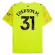 Dres Manchester City Ederson Moraes M. 31 Golmanski 2025/26 Žuti Dres Manchester City Ederson Moraes M. 31 Golmanski 2025/26 Žuti