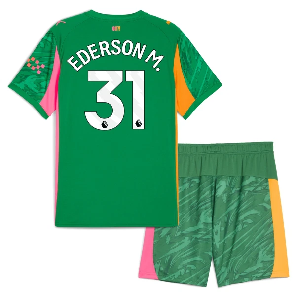 Dres Manchester City Ederson Moraes M. 31 Golmanski Dječji 2025/26 Zelena Dres Manchester City Ederson Moraes M. 31 Golmanski Dječji 2025/26 Zelena