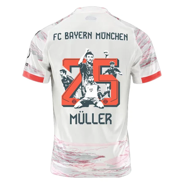 Dres FC Bayern Munich Thomas Müller 25 Gostujući 2025/26 Specifična Dres FC Bayern Munich Thomas Müller 25 Gostujući 2025/26 Specifična