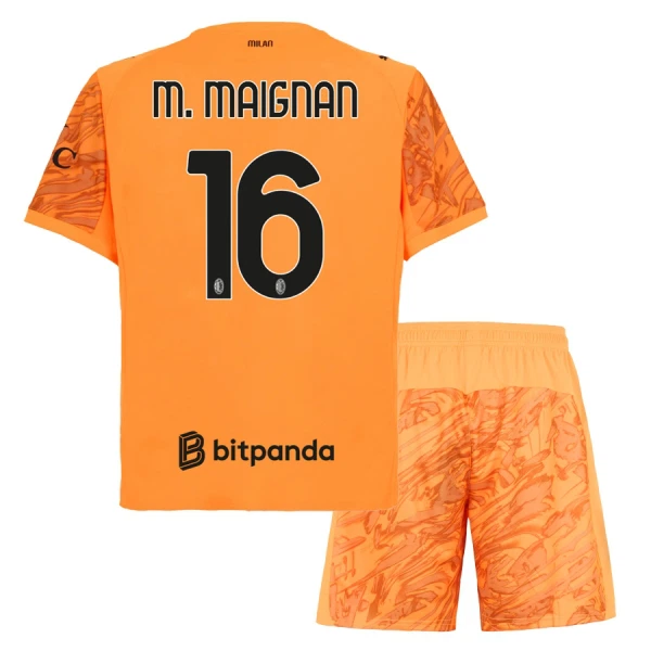 Dres AC Milan M. Maignan 16 Golmanski Dječji 2025/26 Naranča Dres AC Milan M. Maignan 16 Golmanski Dječji 2025/26 Naranča