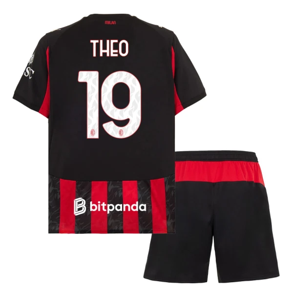 Dres AC Milan Theo Hernández 19 Dječji Domaći 2025/26 Dres AC Milan Theo Hernández 19 Dječji Domaći 2025/26
