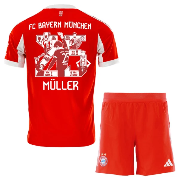 Dres FC Bayern Munich Thomas Müller 25 Dječji Domaći 2025/26 Specifična Dres FC Bayern Munich Thomas Müller 25 Dječji Domaći 2025/26 Specifična