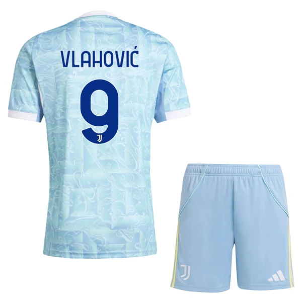 Dres Juventus Dušan Vlahovic 9 Dječji Gostujući 2025/26 Dres Juventus Dušan Vlahovic 9 Dječji Gostujući 2025/26