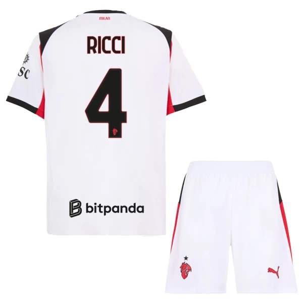 Dres AC Milan Ricci 4 Dječji Gostujući 2025/26 Dres AC Milan Ricci 4 Dječji Gostujući 2025/26