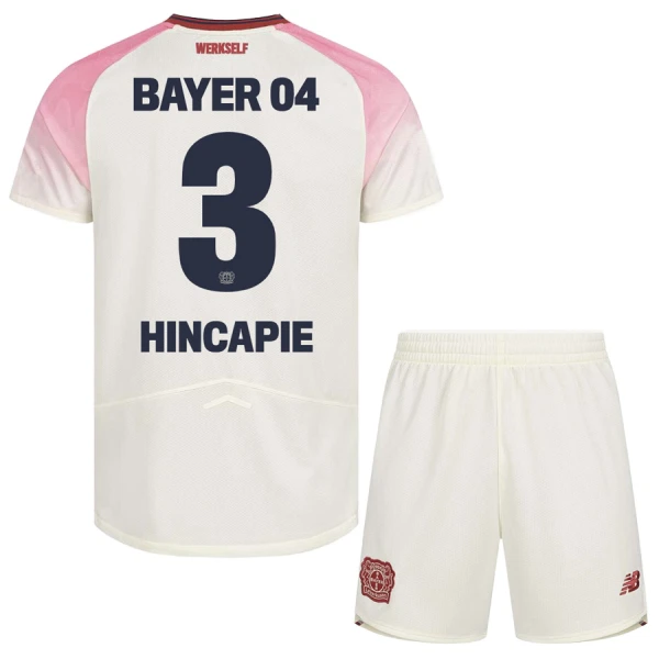 Dres Bayer 04 Leverkusen Piero Hincapie 3 Dječji Gostujući 2025/26 Dres Bayer 04 Leverkusen Piero Hincapie 3 Dječji Gostujući 2025/26