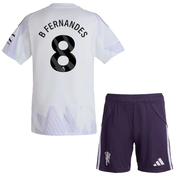Dres Manchester United Bruno Fernandes 8 Dječji Gostujući 2025/26 Dres Manchester United Bruno Fernandes 8 Dječji Gostujući 2025/26