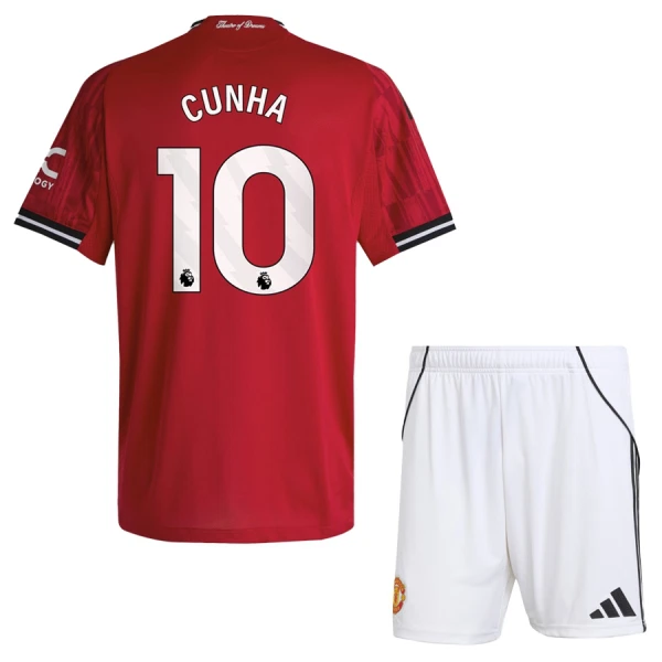Dres Manchester United Cunha 10 Dječji Domaći 2025/26