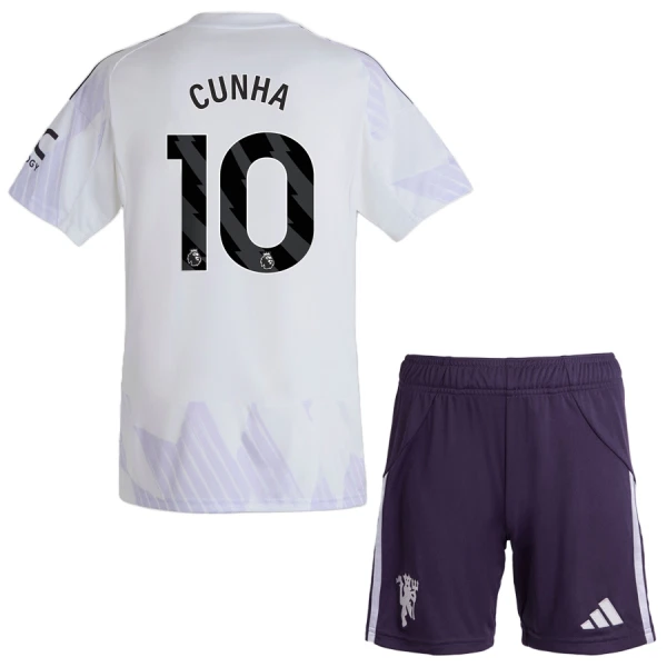 Dres Manchester United Cunha 10 Dječji Gostujući 2025/26 Dres Manchester United Cunha 10 Dječji Gostujući 2025/26