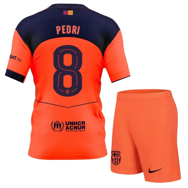 Dres FC Barcelona Pedri 8 Dječji Treći 2025/26