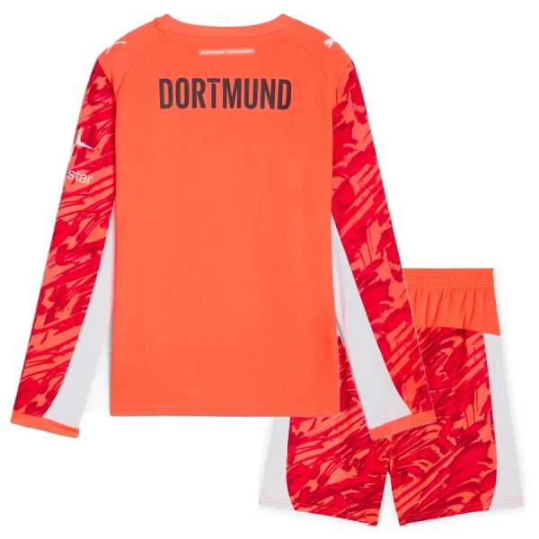 Dres Borussia Dortmund Golmanski Dječji 2025/26 Dugi Rukav Crvena