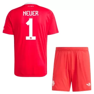 Dres FC Bayern Munich Manuel Neuer 1 Golmanski Dječji 2025/26 Crvena Dres FC Bayern Munich Manuel Neuer 1 Golmanski Dječji 2025/26 Crvena