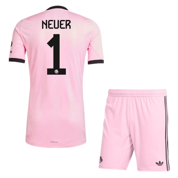 Dres FC Bayern Munich Manuel Neuer 1 Golmanski Dječji 2025/26 Ružičasta