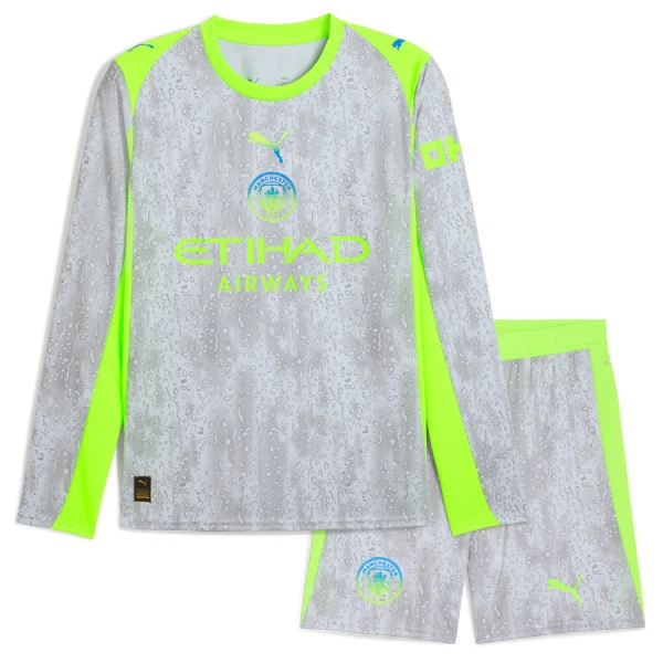 Dres Manchester City Dječji Treći 2025/26 Dugi Rukav Dres Manchester City Dječji Treći 2025/26 Dugi Rukav