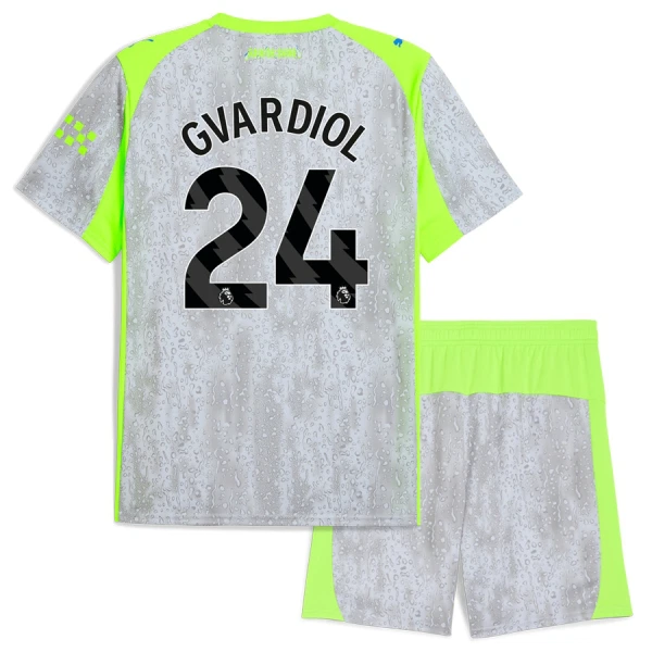Dres Manchester City Josko Gvardiol 24 Dječji Treći 2025/26 Dres Manchester City Josko Gvardiol 24 Dječji Treći 2025/26