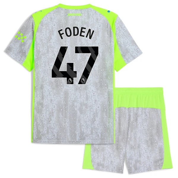 Dres Manchester City Phil Foden 47 Dječji Treći 2025/26 Dres Manchester City Phil Foden 47 Dječji Treći 2025/26
