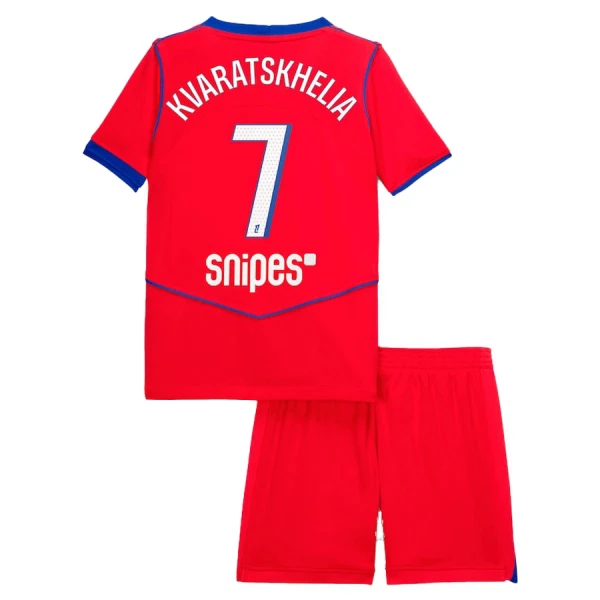 Dres Paris Saint-Germain Kvaratskhelia 7 Dječji Treći 2025/26