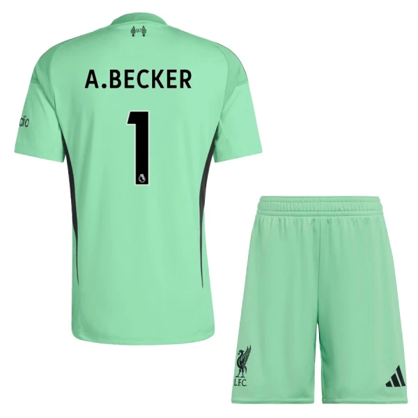 Dres Liverpool Alisson Becker 1 Golmanski Dječji 2025/26 Zelena Dres Liverpool Alisson Becker 1 Golmanski Dječji 2025/26 Zelena