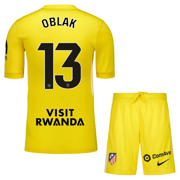 Dres Atlético Madrid Jan Oblak 13 Golmanski Dječji 2025/26 Žuti