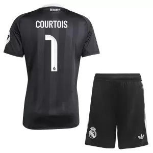 Dres Real Madrid Thibaut Courtois 1 Golmanski Dječji 2025/26 Crno Dres Real Madrid Thibaut Courtois 1 Golmanski Dječji 2025/26 Crno