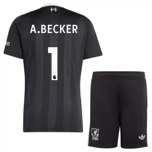 Dres Liverpool Alisson Becker 1 Golmanski Dječji 2025/26 Crno Dres Liverpool Alisson Becker 1 Golmanski Dječji 2025/26 Crno