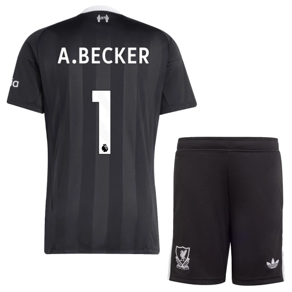 Dres Liverpool Alisson Becker 1 Golmanski Dječji 2025/26 Crno